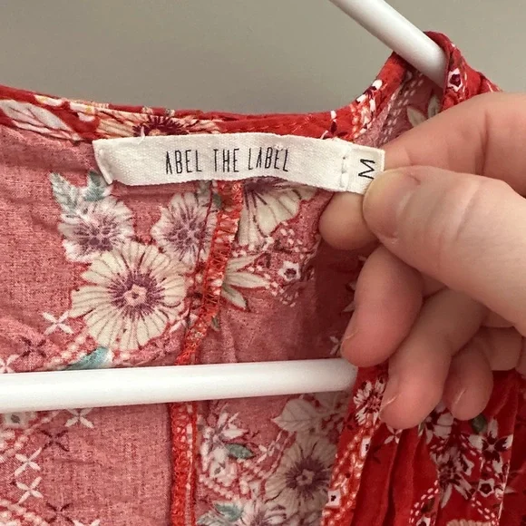 Abel The Label Orange/ Red Wrap Dress - Picture 2 of 3